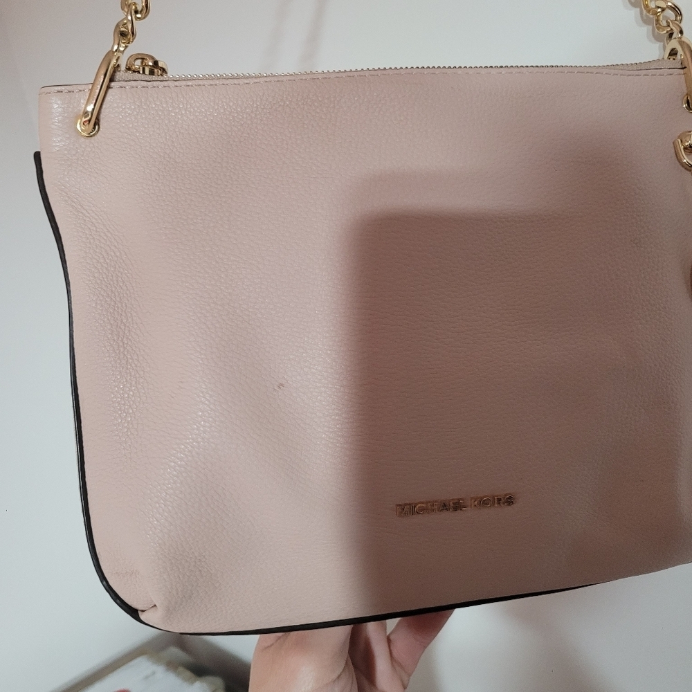Michael Kors Lillie Pink Pebble Leather Crossbody Women's Handbag - Picture 9 of 10